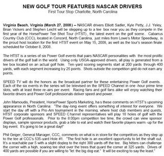 Illustration for article titled NASCAR Drivers Tee Off In New Golf Tour, Sunday Napping To Hit All Time High
